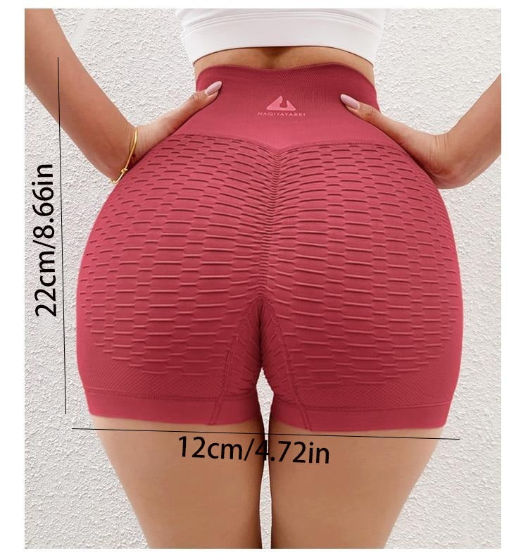 High-waisted Jacquard, Peach Hips, Yoga Cropped Pants, Belly Up Hips, High-stretch Shorts, Tight Gym Pants